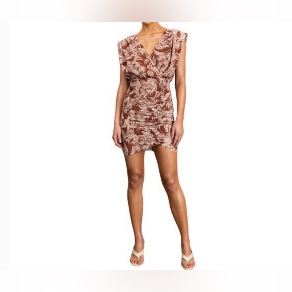 MISHA ORNELLA TROPICAL PRINT MINI DRESS SIZE 6